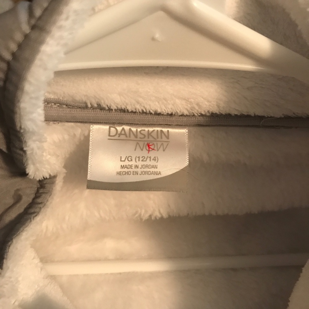 Danskin White Fleece Zip Jacket - Picture 7 of 7